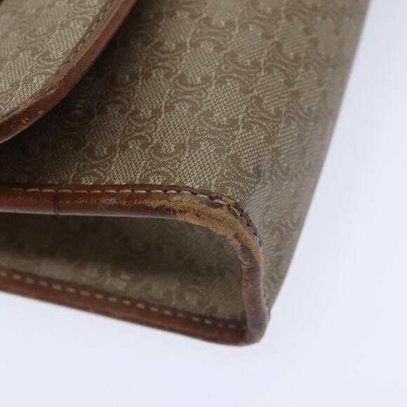 CELINE Macadam Canvas Shoulder Bag Beige - Picture 9 of 16